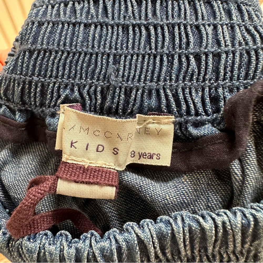 Stella McCartney Youth Denim Skirt with Embroidered Accents - Picture 4 of 4